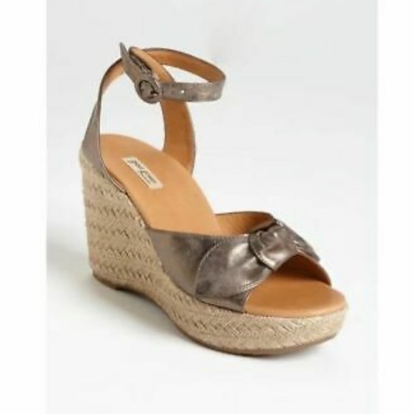 Paul Green‎ Lily Metallic Espadrille Wedge in Bronze Size 8.5 - Picture 1 of 8